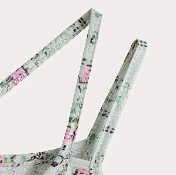 Nwt Green Print Top Size M/8-10 - Picture 5 of 5